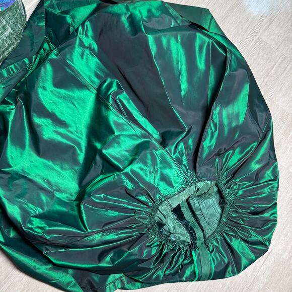 Vintage 1970s Renaissance Green Velvet Taffeta Victorian Maxi Dress Talon XS/S - Picture 11 of 11